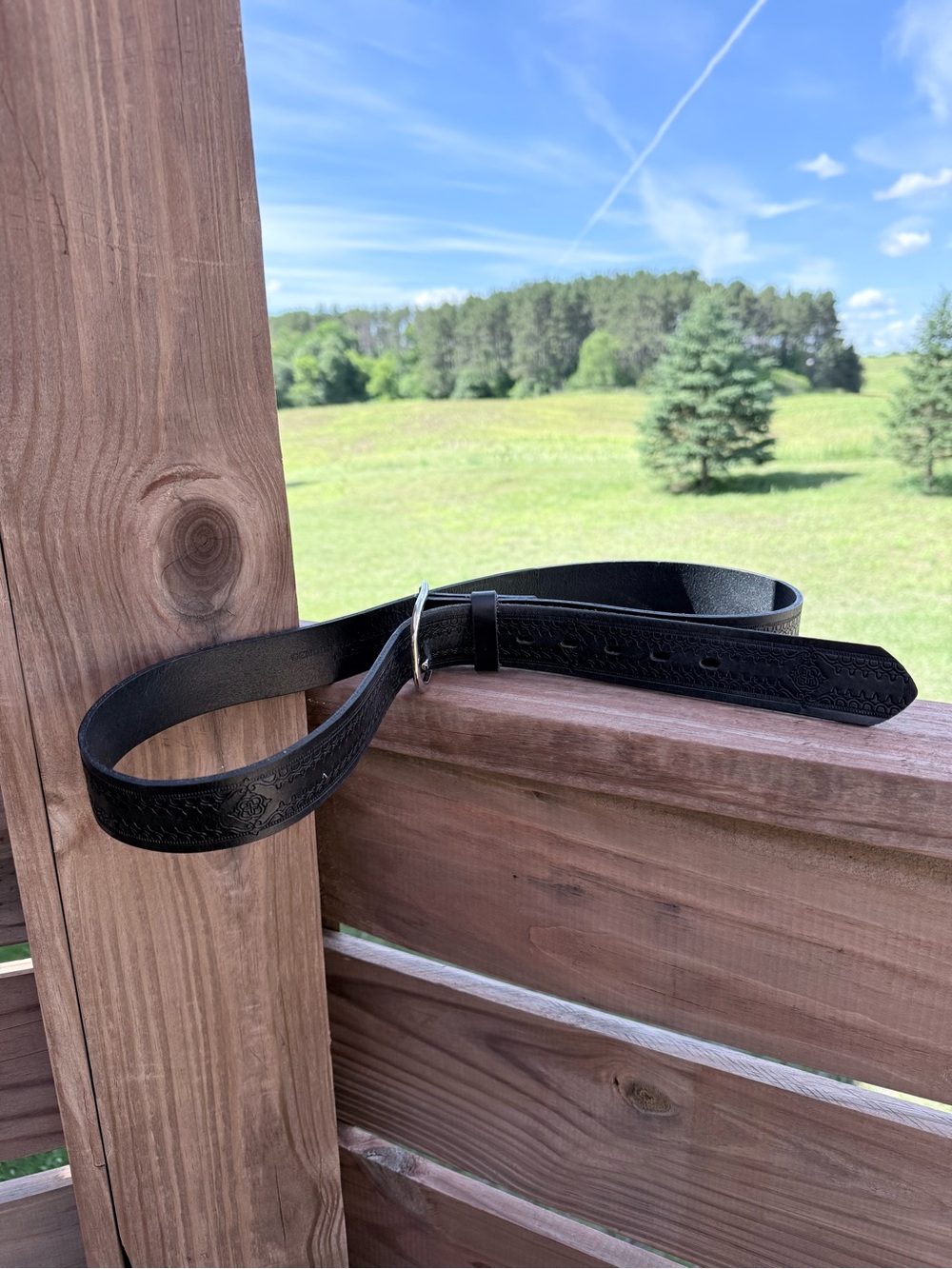 Black Leather Celtic Belt